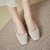 【预售5天】休闲方头粗跟低跟鞋，串珠舒适柔软奶奶鞋单鞋YS&YSD4142 商品缩略图2