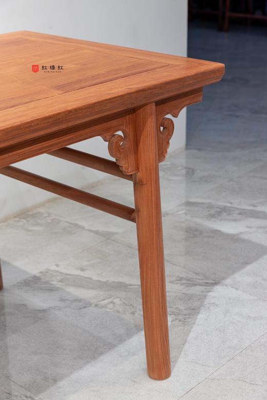 红桥红  家具严选  缅甸花梨（大果紫檀）【198圆腿云牙 画案  独板】 商品图3