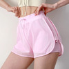 【限时秒】YOGACODE【火树银花系列】 欧美网纱假两件抽绳运动短裤DSS751 商品缩略图1