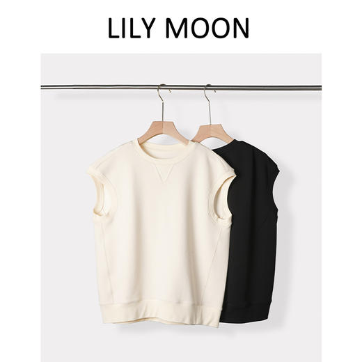 LILYMOON 【大牌开发款】夏季新款轻解构莫代尔+醋酸索罗娜无袖套装宽松休闲时尚简约 商品图4