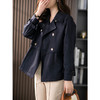 85105原形双排扣西装领风衣女短款2024春季新款韩版设计感气质外套上衣 商品缩略图2