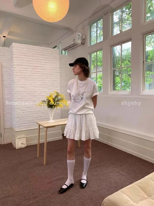 shyshystill/shy202404005/松紧压褶特殊工艺棉质蛋糕短裙内袋防走光短裤 商品图3