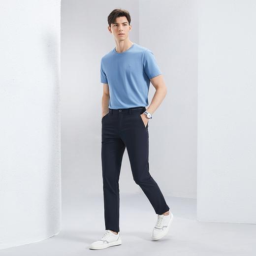 【空调裤】柒牌锦氨休闲裤男2024夏季新款时尚字母印花轻薄直筒裤126H70810 商品图3