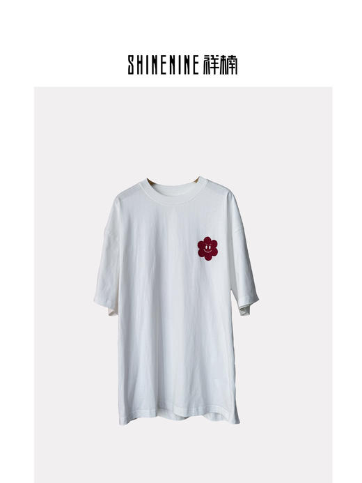 420812710A花朵印花短袖T恤 商品图2