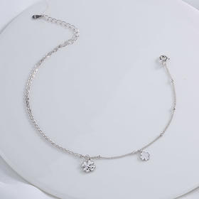 【宏艺珠宝】夏日花序·银s925脚链