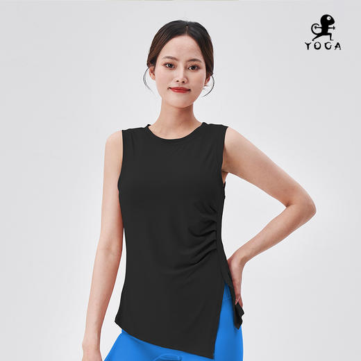 壁虎瑜伽【2406SY294】无袖不规则开叉背心（无胸垫）清仓不退不换 商品图5