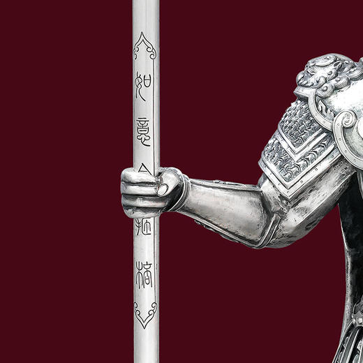 子佩集S999银手工錾刻【齐天大圣孙悟空】摆件大师工坊原创设计【QTDS】2406 商品图3