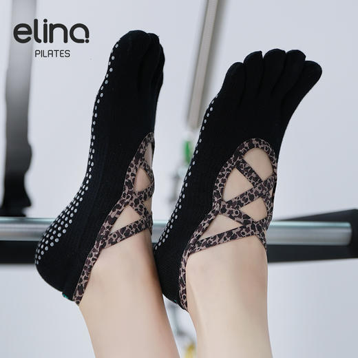 elina一恋豹纹全指五指防滑袜EYG24012 商品图4