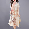 轻奢时尚气质，宽松显瘦雪纺水墨画连衣裙HR-5968 商品缩略图0