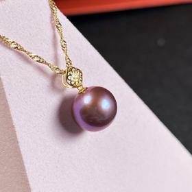 18K珍珠吊坠-妖紫圆珠