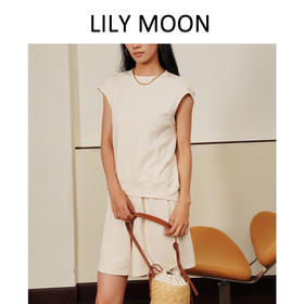 LILYMOON 【大牌开发款】夏季新款轻解构莫代尔+醋酸索罗娜无袖套装宽松休闲时尚简约