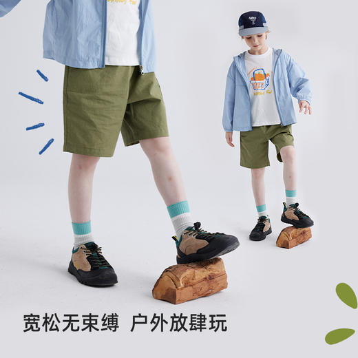 【透气工装 户外放肆玩】儿童单侧大口袋休闲中裤 PXK2403 商品图1