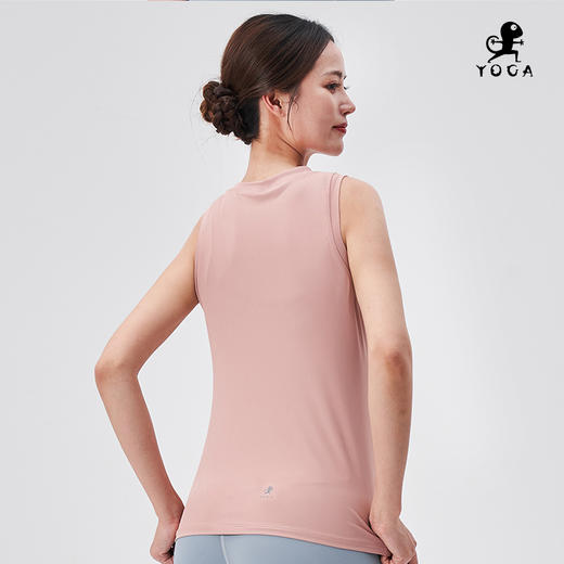 壁虎瑜伽【2406SY294】无袖不规则开叉背心（无胸垫）清仓不退不换 商品图3