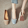 【预售5天】休闲方头粗跟低跟鞋，串珠舒适柔软奶奶鞋单鞋YS&YSD4142 商品缩略图1