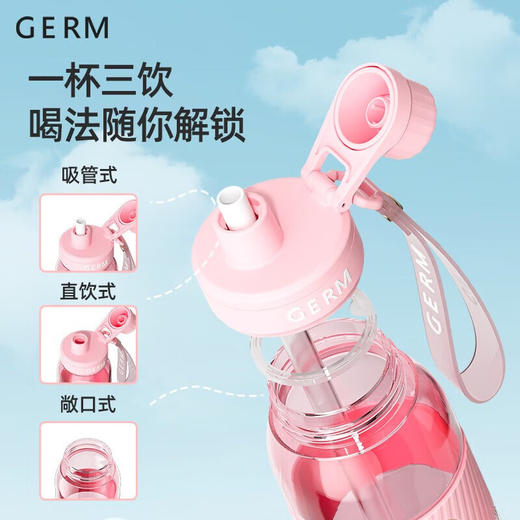 格沵700ml可口可乐联名款元气运动水壶(蜜桃梦蓝) 商品图1