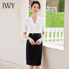 IWY/黑白撞色裙子连衣裙女夏新款短袖收腰显瘦时尚气质女装24Q551 商品缩略图4
