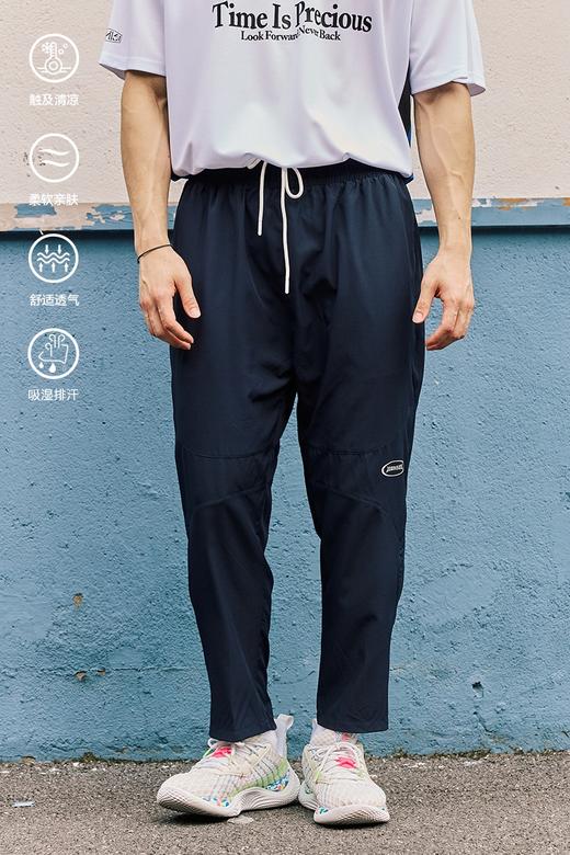 LUSHISI「轻盈透气」四面弹快感拉链九分训练休闲长裤男暗夜线条 商品图5