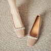 【预售5天】休闲方头粗跟低跟鞋，串珠舒适柔软奶奶鞋单鞋YS&YSD4142 商品缩略图4