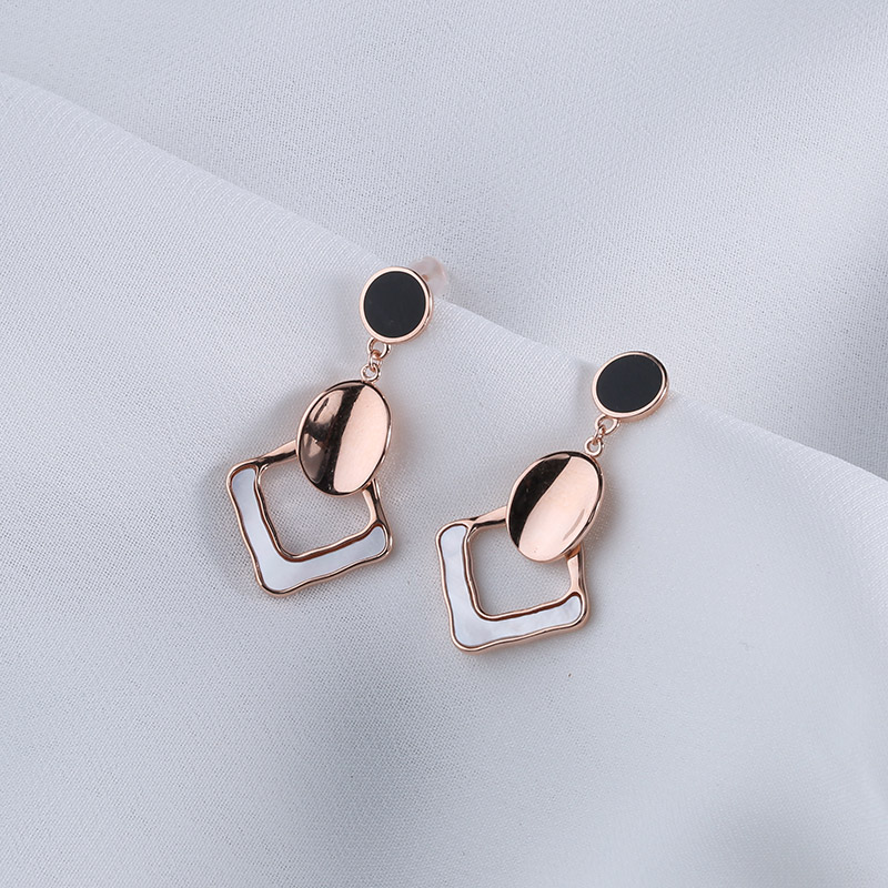 【宏艺珠宝】午夜黑茶 高级感日常百搭耳饰·银s925耳饰