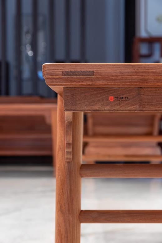 红桥红  家具严选  缅甸花梨（大果紫檀）【198圆腿云牙 画案  独板】 商品图5