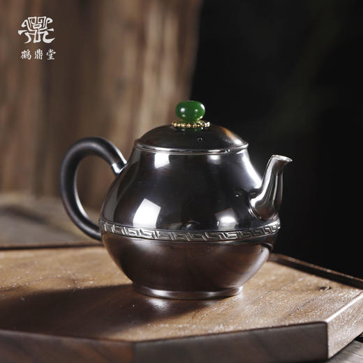 鹤鼎堂闻天系列瞻卬镜面急须（黑色）（缺货） 商品图0