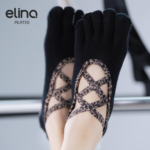 elina一恋豹纹全指五指防滑袜EYG24012 商品图3