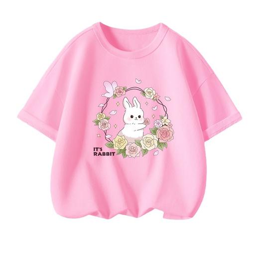 儿童短袖2024新款夏季女童纯棉T恤夏装上衣女孩可爱百搭个性时尚 商品图4