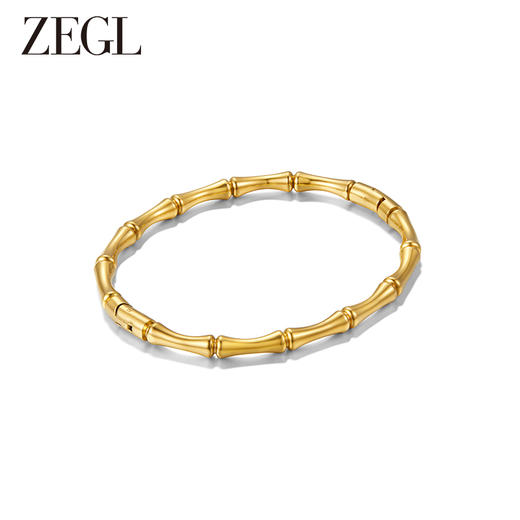 ZEGL金色竹节手镯女简约高级感轻奢小众精致2024年新款潮手链手饰 商品图1