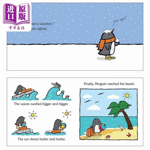 【中商原版】企鹅一族 企鹅的假期 Salina Yoon Penguin on Vacation英文原版 儿童纸板绘本 纸板书图画书 动物故事 进口童书 商品图2