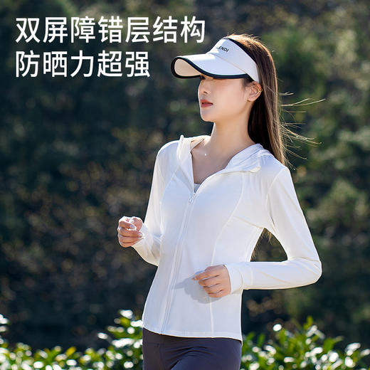 凉感0.25防晒衣UPF50+带帽长款修身显瘦防晒服透气冰丝皮肤衣女_HLY 商品图0