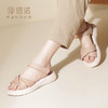 信诺厚底凉鞋女鞋夏季新款软底舒适真皮暴走休闲运动轻便妈妈凉鞋L323-13 商品缩略图2