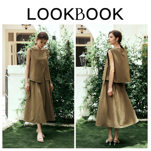 欧芮儿法式无袖套装两件套女夏2024新款气质松弛感穿搭裙装一整套 商品图4