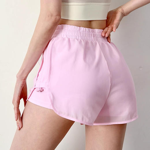 【限时秒】YOGACODE【火树银花系列】 欧美网纱假两件抽绳运动短裤DSS751 商品图3