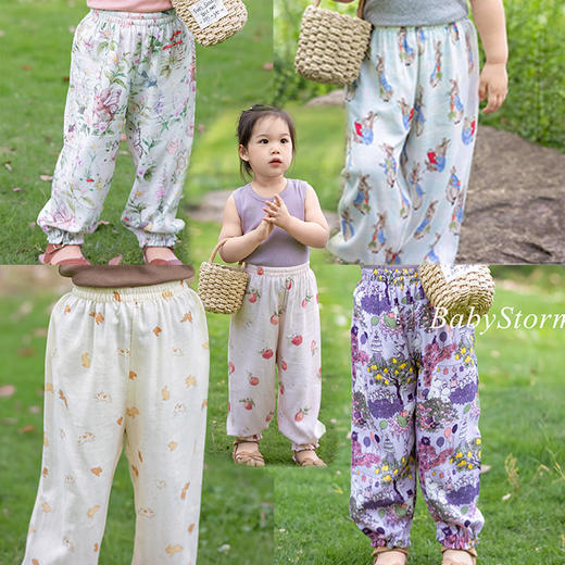 【云优选】防蚊裤背心 | BabyStormi防蚊裤儿童裤子竹棉纱布夏轻薄纯棉背心女宝双层纱透气（周六日不发货） 商品图7