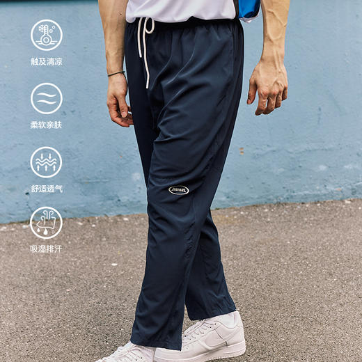 LUSHISI「轻盈透气」四面弹快感拉链九分训练休闲长裤男暗夜线条 商品图2