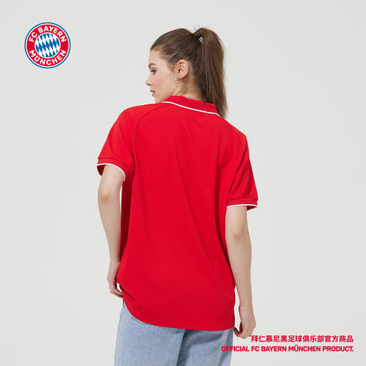 【官方正版】拜仁慕尼黑足球俱乐部 | 红色polo衫运动短袖衬衫商务 商品图2