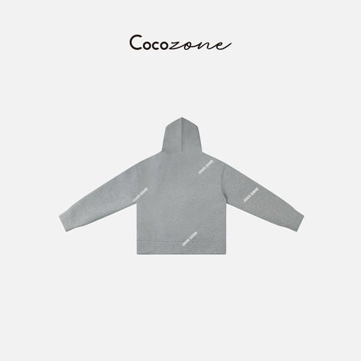 COCO ZONE 美式廓形灰色连帽百搭双头拉链外套 23C30326 商品图2