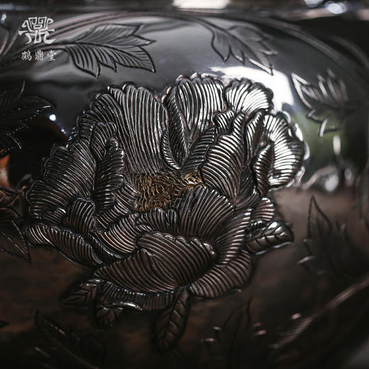 鹤鼎堂闻天系列闻天鱼丽錾刻繁花似锦汤沸（银色）（缺货） 商品图4