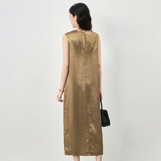 醋酸简约时尚裙，百搭慵懒休闲风连衣裙WLZD2421108 商品图1