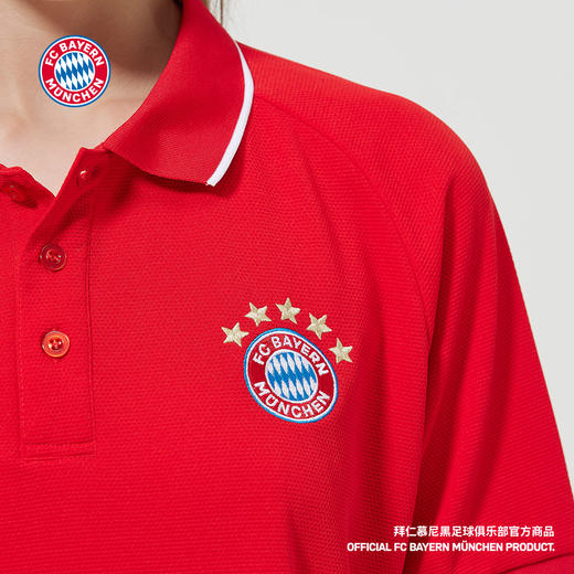 【官方正版】拜仁慕尼黑足球俱乐部 | 红色polo衫运动短袖衬衫商务 商品图4