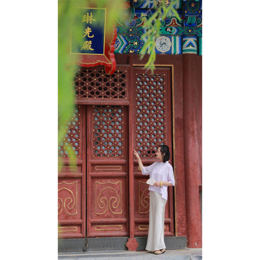 紫襟-套装（斜襟衬衫24710753-远山紫+半身裙24706728-琼花） 商品图2