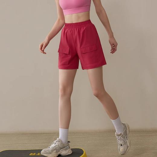【限时秒】YOGACODE【火树银花系列】2024 欧美工装运动短裤女微阔弹力宽松四分阔腿裤DSS648 商品图3