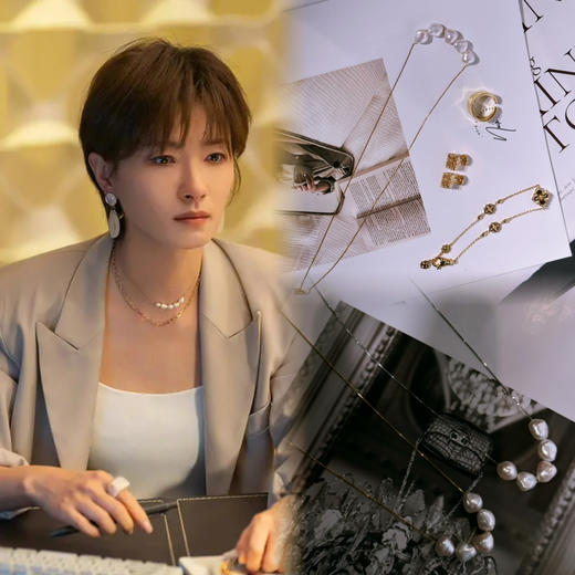 甄珠贝 玫瑰万茜同款 ji强光 无坑洼瑕疵 超级油亮 淡水巴洛克项链 约8-9mm 商品图0