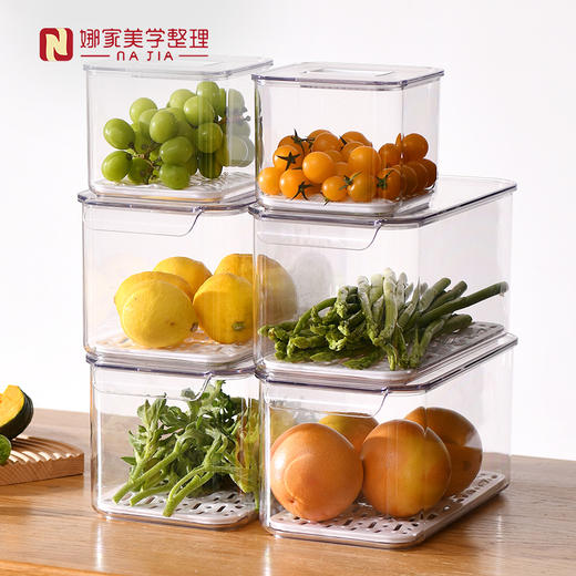 【透明款3种规格可选】娜家方形冰箱收纳盒 商品图1