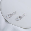 【宏艺珠宝】渔光曲 法式轻奢气质小众方形贝母高级感通勤百搭小巧耳饰·银s925耳饰 商品缩略图1