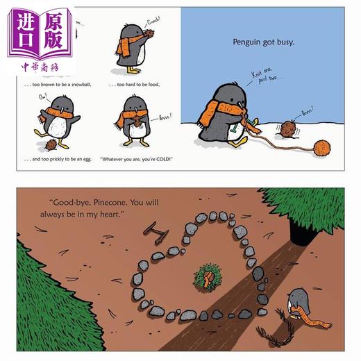 预售 【中商原版】企鹅一族 企鹅与松果 Salina Yoon Penguin and Pinecone英文原版 儿童纸板绘本 纸板书图画书 动物故事 进口童书 商品图3
