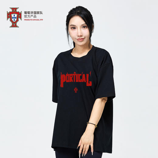 【官方正版】葡萄牙国家队|C罗欧洲杯手绘涂鸦风助威T恤足球迷短袖 商品图3