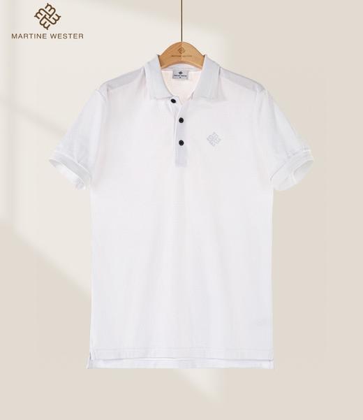 Martine Wester 男70支全棉双股珠地棉横机领短袖POLO  11013031 商品图1