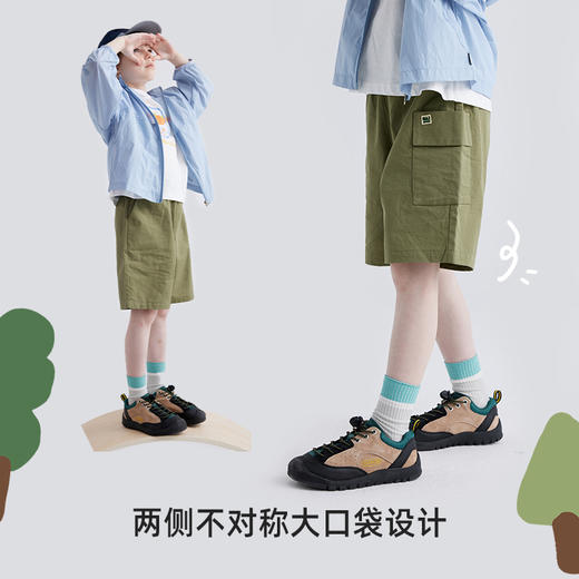 【透气工装 户外放肆玩】儿童单侧大口袋休闲中裤 PXK2403 商品图3