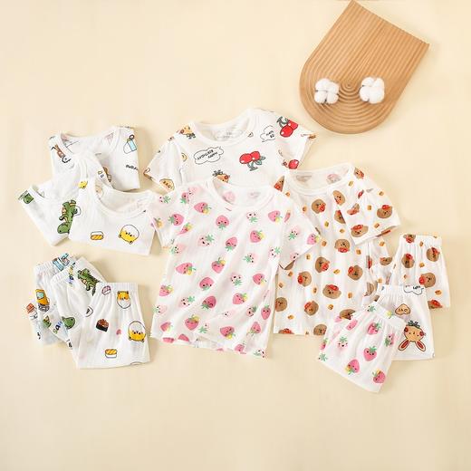 【29.9抢四件/2套】卷疯了‼️薄款纯棉睡衣A类无骨缝合家居服90-160尺码店 商品图0